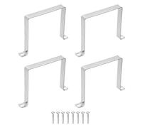 sourcing map Lot de 4 colliers de serrage carrés en forme de U, 120 x 120 mm, support en forme de U en acier inoxydable 304 avec tête cruciforme, vis auto-perceuses pour tuyaux, porte, barre fermée