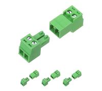 sourcing map Lot de 4 connecteurs à 2 broches de 3,81 mm pour bloc de jonction à vis de montage PCB, prises Phoenix à angle droit enfichables pour modules d'alimentation audio électroniques à monter