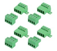 sourcing map Lot de 4 connecteurs de bornier à vis à 4 broches, pas de 3,5 mm mâle et femelle pour montage sur circuit imprimé 300 V 8 A Connecteur de bornier vert pour projet électronique domestique