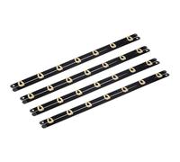 sourcing map Lot de 4 corsets busk, 35,6 cm en acier noir avec boutons dorés, corset à ressort en acier pour couture, corset, robe de mariée