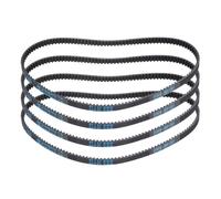 sourcing map Lot de 4 courroies de distribution HTD-3M en caoutchouc 132 dents, pas de 396 mm de longueur x 6 mm de largeur x 2,4 mm de hauteur, poulie à boucle fermée
