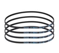 sourcing map Lot de 4 courroies de distribution HTD-3M en caoutchouc 162 dents, pas de 486 mm de longueur x 6 mm de largeur x 2,4 mm de hauteur, poulie à boucle fermée