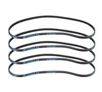 sourcing map Lot de 4 courroies de distribution HTD-3M en caoutchouc 165 dents, pas de 495 mm de longueur x 6 mm de largeur x 2,4 mm de hauteur, poulie à boucle fermée