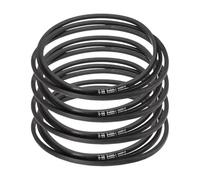 sourcing map Lot de 4 courroies en caoutchouc enveloppées A98, section A, 254 cm de circonférence extérieure x 1,3 cm de largeur x 0,8 cm d'épaisseur, courroie de transmission d'énergie industrielle