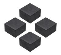 sourcing map Lot de 4 coussinets en caoutchouc anti-vibrations, 50 mm, carrés d'isolation des vibrations, blocs en caoutchouc antidérapants de 30 mm d'épaisseur, antidérapants et anti-bruit pour CVC,