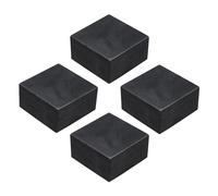 sourcing map Lot de 4 coussinets en caoutchouc anti-vibrations, 50 mm, carrés d'isolation des vibrations, blocs en caoutchouc antidérapants de 25 mm d'épaisseur, antidérapants et anti-bruit pour CVC,