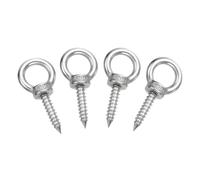 sourcing map Lot de 4 crochets à œillet M6 x 30 mm en acier inoxydable 304 pour suspension de balançoire, support de hamac de yoga