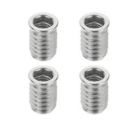 sourcing map Lot de 4 écrous filetés M8 x 20 mm pour bois - Vis en acier inoxydable 304 pour meubles - Écrous de fixation pour bois