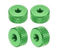 sourcing map Lot de 4 écrous moletés M3 x 10 mm x 5 mm femelles en aluminium à travers trou de verrouillage à trou plat pour pièces d'imprimante 3D, machine, bricolage, vert