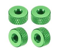 sourcing map Lot de 4 écrous moletés M4 x 10 mm x 5 mm femelles en aluminium à travers trou de verrouillage pour pièces d'imprimante 3D, machine, bricolage, vert