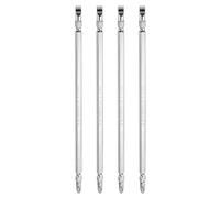 sourcing map Lot de 4 embouts de tournevis magnétiques à double extrémité 6 mm PH2/SL6 200 mm tige hexagonale CR-V en acier cruciforme cruciforme plat pour tournevis électrique perceuse à percussion