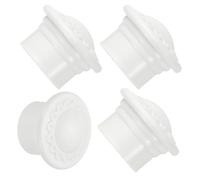 sourcing map Lot de 4 embouts de tringle à rideaux en plastique modernes pour rideaux de fenêtre de 26 à 28 mm de diamètre - Blanc