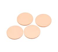 sourcing map Lot de 4 étiquettes rondes vierges en cuivre pour loisirs créatifs, 32 mm