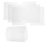 sourcing map Lot de 4 feuilles de toile en maille plastique pour la fabrication de sacs à main, toile vierge pour broderie, artisanat, projet de bricolage, 43,2 x 25,4 cm, blanc