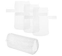 sourcing map Lot de 4 feuilles de toile en maille plastique pour la fabrication de sacs à main, toile vierge pour broderie, artisanat, projet de bricolage, 41 x 39 cm, blanc