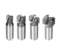 sourcing map Lot de 4 forets pour bol et plateau 1 cm, 1,3 cm, 1,5 cm, 1,8 cm, diamètre de coupe 1,27 cm, tige 1/4 po, pointe en carbure de tungstène pour fraisage du bois