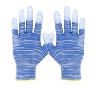 sourcing map Lot de 4 gants de protection électrostatiques avec bout des doigts en polyuréthane - Grande taille - Pour applications automobiles en vinyle et décalcomanies - Bleu