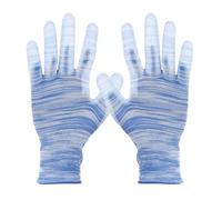 sourcing map Lot de 4 gants de protection électrostatiques avec paume en polyuréthane - Grande taille - Pour revêtements en vinyle automobile et applications de décalcomanies - Bleu