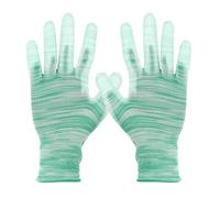 sourcing map Lot de 4 gants de protection électrostatiques avec paume en polyuréthane - Grande taille - Pour revêtements en vinyle automobile et applications de décalcomanie, vert