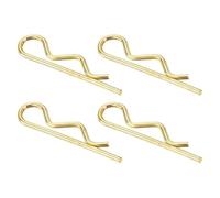 sourcing map Lot de 4 goupilles fendues à ressort en acier au carbone zingué 5 mm x 100 mm en forme de R, clips en R pour appareils ménagers, équipements de sport, réparation mécanique automobile