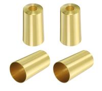 sourcing map Lot de 4 housses de pieds de meubles en métal, 2,5 x 5,1 cm, embouts coniques dorés pour pieds de table, housses de protection pour chaise, table, canapé