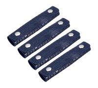 sourcing map Lot de 4 housses de poignée de sac à main, motif alligator en cuir synthétique, pour sac fourre-tout, valise, sac de voyage, bleu