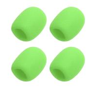 sourcing map Lot de 4 housses en mousse pour microphone - 40 mm ID 10 mm d'épaisseur - Pour la plupart des microphones à main - Vert