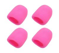 sourcing map Lot de 4 housses en mousse pour microphone - 40 mm ID 10 mm d'épaisseur - Pour la plupart des microphones à main - Rose