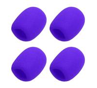 sourcing map Lot de 4 housses en mousse pour microphone - 40 mm ID 10 mm d'épaisseur - Pour la plupart des microphones à main - Violet