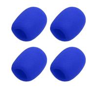 sourcing map Lot de 4 housses en mousse pour microphone - 40 mm ID 10 mm d'épaisseur - Pour la plupart des microphones à main - Bleu