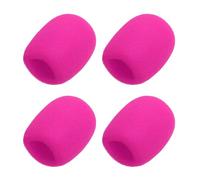 sourcing map Lot de 4 housses en mousse pour microphone - 40 mm ID 10 mm d'épaisseur - Pour la plupart des microphones à main - Rose rouge