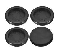 sourcing map Lot de 4 œillets en caoutchouc de 40 mm, trou de perçage de 33 mm, bouchons à trou unique pour protection de câble de pare-feu, noir