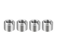 sourcing map Lot de 4 inserts de réparation de filetage M24 x 3 mâle vers M16 x 2 filetage femelle 20 mm de long en acier inoxydable - Manchons métriques auto-taraudeuses - Réducteurs filetés