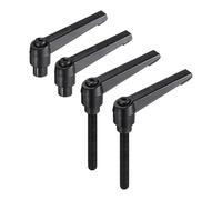 sourcing map Lot de 4 leviers de serrage réglables métriques M8 x 60 mm mâle et M8 femelle, boutons de niveau à dégagement rapide pour machines de tour