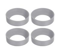 sourcing map Lot de 4 manchons de protection en silicone antidérapants pour bouteilles d'eau, tasses, gobelets - Gris (70 mm)