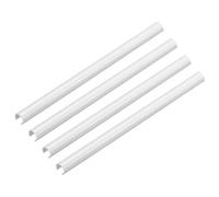 sourcing map Lot de 4 manchons de tuyau de radiateur en plastique pour cuisine, salle de bain, toilettes, décoration murale à gaz, blanc, 15 x 300 mm