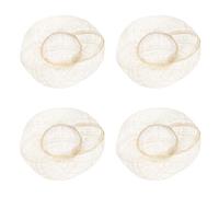 sourcing map Lot de 4 mini chapeaux de paille de 15,2 cm en tricot miniature pour maison de poupée, loisirs créatifs, décoration de vêtements, taille XXL, couleur bois