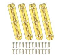 sourcing map Lot de 4 mini charnières à 90 degrés avec vis pour boîte à bijoux en bois (jaune)