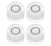 sourcing map Lot de 4 mini niveaux à bulle ronds 10 x 6 mm pour nivellement d'appareil photo, trépied, télescope, atelier, platine tournante, cadre photo, blanc