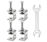 sourcing map Lot de 4 mini pinces en C en acier inoxydable 304 de 40 mm de large pour le travail du bois, le soudage, le bâtiment, le montage domestique
