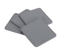 sourcing map Lot de 4 patins antidérapants pour meubles, patins de protection carrés en caoutchouc antidérapant de 8 cm, patins de protection de sol antidérapants pour lit, canapé, table (gris)