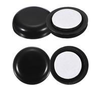 sourcing map Lot de 4 patins autocollants ronds en plastique de 1,9 cm pour pieds de meubles, tables et chaises, réutilisables, pour moquette, noir