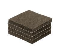 sourcing map Lot de 4 patins carrés en feutre pour meubles - 7 x 7 cm - Dos adhésif - Antidérapant et anti-rayures - Pour protéger les sols en bois dur - Marron
