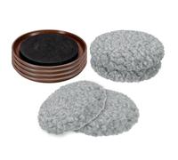 sourcing map Lot de 4 patins de meubles ronds amovibles et réutilisables en plastique de 12,7 cm, patins de chaise à double usage avec chaussette en bois dur pour moquette, carrelage, sol en bois dur