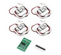 sourcing map Lot de 4 pèses de résistance pour corps humain, capteur de pesée demi-pont 50 kg + HX711 24 bits Module de capteur de cellule de charge de précision 20 x 33 mm pour échelle humaine