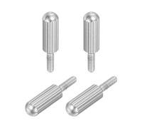 sourcing map Lot de 4 petites vis moletées M2 x 6 mm en acier inoxydable 304 mâle à tête plate avec filetage moleté pour éclairage domestique, électronique, machine (argent)