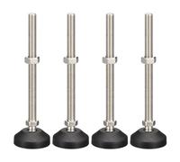 sourcing map Lot de 4 pieds de nivellement universels en nylon M12 x 150 x 50 mm, pieds de table pivotants réglables pour meubles, ateliers, machines et équipements
