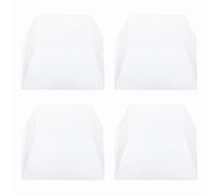 sourcing map Lot de 4 pieds d'isolation en caoutchouc pour haut-parleur, 2 x 1 cm, tapis de base transparent anti-vibrations avec support adhésif pour amplificateur, platine, caisson de basses