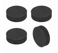 sourcing map Lot de 4 pieds d'isolation pour haut-parleur - 35 mm x 10 mm - En mousse antidérapante - Absorption des chocs - Pour haut-parleur HiFi - Système audio home cinéma - Noir