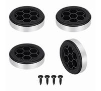 sourcing map Lot de 4 pieds d'isolation pour haut-parleur, 57 mm x 13 mm en mousse plastique absorbant les chocs, anti-vibrations, pour système audio CD, HiFi, home cinéma, argent